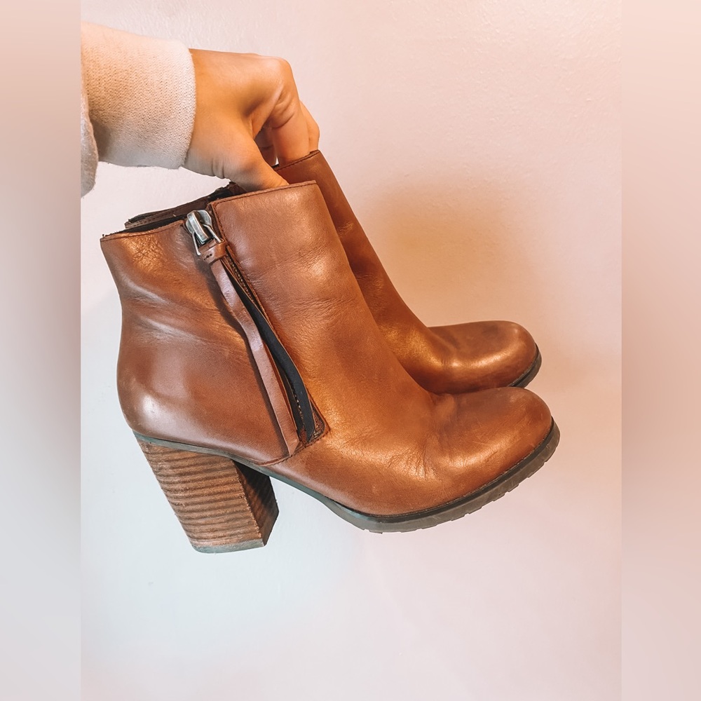 Marc Fisher Brown Ankle Boots